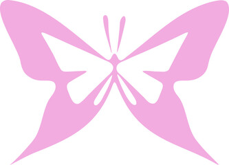 Butterfly logo silhouette vector illustration. Butterfly symbol shape decorative design elements