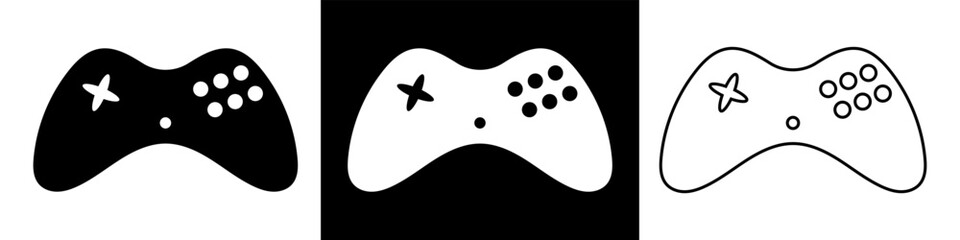 Game console icon. Video game symbol. Vector illustration isolated on background. © Maximlacrimart