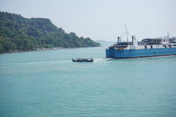 Boat at Merak Harbour Banten Indonesia