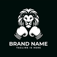 Lion boxing logo