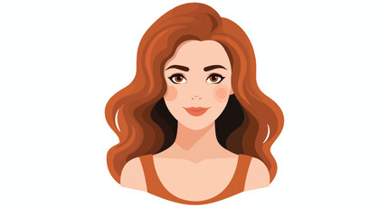 woman cartoon icon flat vector isolated on white background