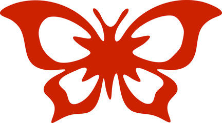 Butterfly logo silhouette vector illustration. Butterfly symbol shape decorative design elements