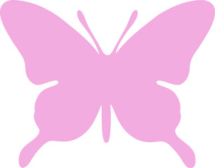 Butterfly logo silhouette vector illustration. Butterfly symbol shape decorative design elements