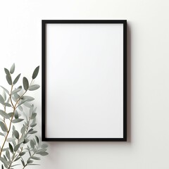 Frame Mockup, white frame on the wall