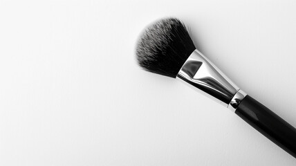 Makeup brush placed on a white background - 758761377