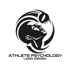Athlete Psychology Vector Logo Design
