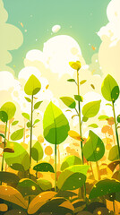 Earth hour protection environment low carbon life illustration, world earth day tree concept illustration