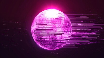Purple Planetary Pulsation A Glimpse into the Cosmic Current Generative AI
