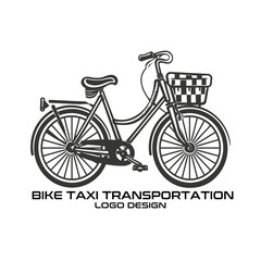 Bike Taxi Transportation Vector Logo Design