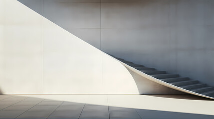 Obraz premium Modern concrete building under clear blue sky