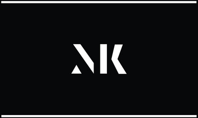 MK, KM ,K, M, Abstract Letters Logo monogram