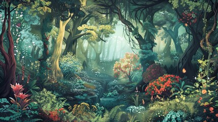 forest background illustration