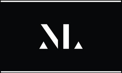 Obraz premium ML, LM, M, L, Abstract letters Logo monogram