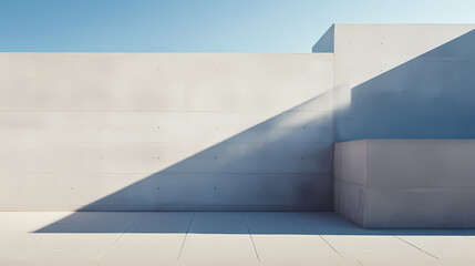 Obraz premium Modern concrete building under clear blue sky