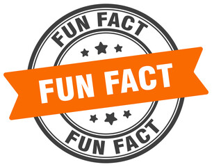 Fototapeta premium fun fact stamp. fun fact label on transparent background. round sign
