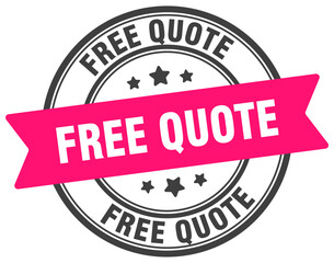 Fototapeta premium free quote stamp. free quote label on transparent background. round sign