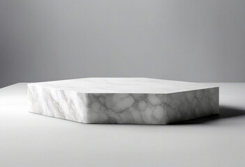 White minimal Stone podium plates product display pedestal strong stand rock white nature mat