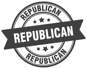 Obraz premium republican stamp. republican label on transparent background. round sign