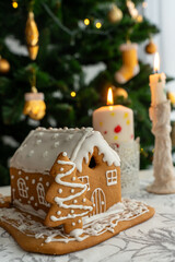 Gingerbread houses. Make Your Own Homemade Gingerbread House. Beautiful houses and Christmas lights. 