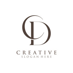 Luxury Initial CD  Monogram Text Letter Logo Design