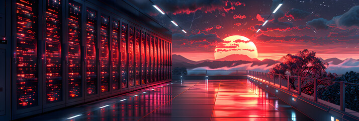 A Stunning Data Center Illustration for Design Elements,
A poster for a new city called the future