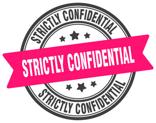 strictly confidential stamp. strictly confidential label on transparent background. round sign