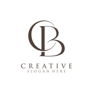 Luxury Initial CB  Monogram Text Letter Logo Design