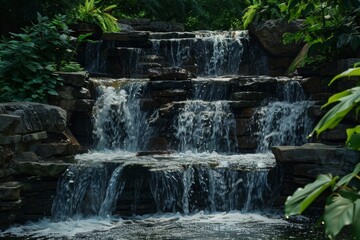 Obraz premium beautiful waterfall, natural water phemomena