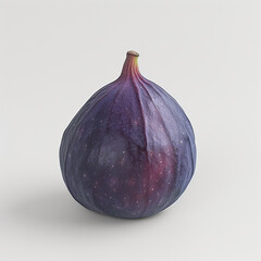 A whole fig, its deep purple skin exhibiting a delicate texture сreated with Generative Ai