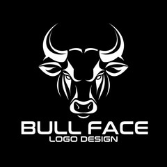 Bull Face Vector Logo Design