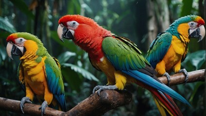 Obraz premium blue and yellow macaw ara ararauna