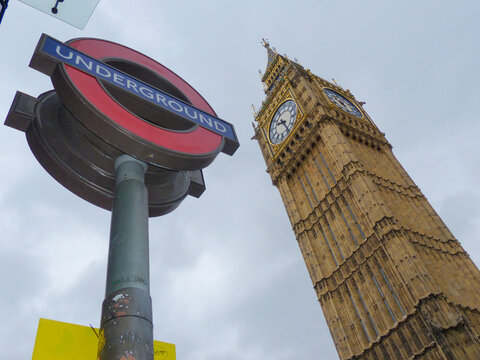 Panneau m&eacute;tro Underground Big Ben
