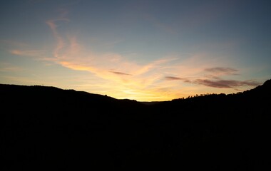 Tramonto in collina umbria