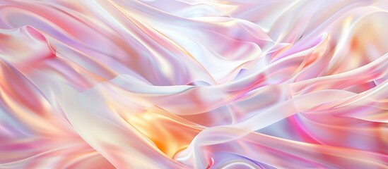 Fototapeta premium Iridescent silk textures background. Array of silky fabrics with a smooth texture. Iridescence and vibrant harmonious blend.
