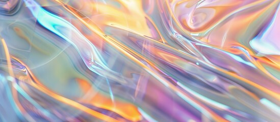 Iridescent silk textures background. Array of silky fabrics with a smooth texture. Iridescence and vibrant harmonious blend.