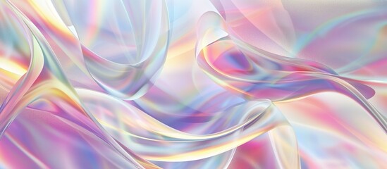 Obraz premium Iridescent silk textures background. Array of silky fabrics with a smooth texture. Iridescence and vibrant harmonious blend.