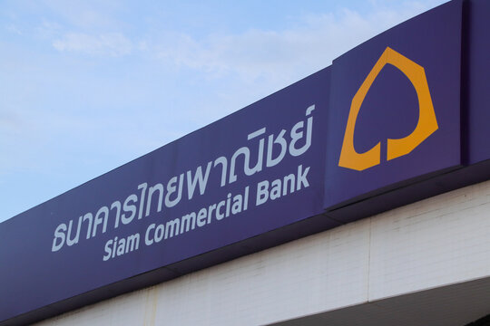 Siam Bank logo on the building