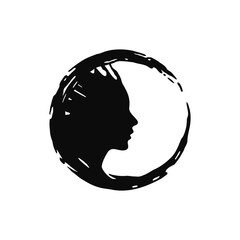 abstract woman silhouette splash