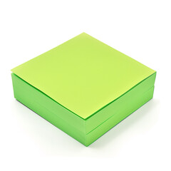 Green Sticky Note isolated on white сreated with Generative Ai