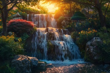 pink japanese blooming garden ,spring concept