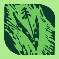 Botanical illustration, herbal emblem. Vector orchis militaris drawing. Linoleum print texture. Orchid logo design. Medicinal plants symbol design. Engraved healing herb icon. - 758769978