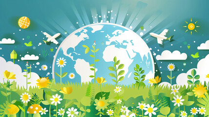 sustainable and ecological planet earth concept. Environmental conservation