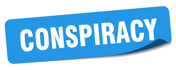 conspiracy sticker. conspiracy label