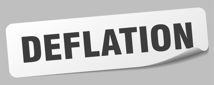 deflation sticker. deflation label