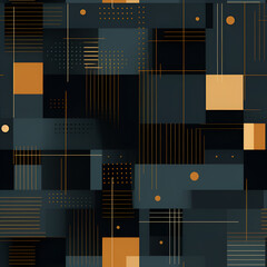 Abstract different textures seamless pattern. Backdrop of multicolored grunge shapes yellow, dark, green