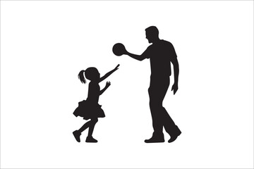 Father and daughter Silhouette, Father and Son Silhouette, Father Son and daughter Silhouette, father son and daughter silhouette tattoo.