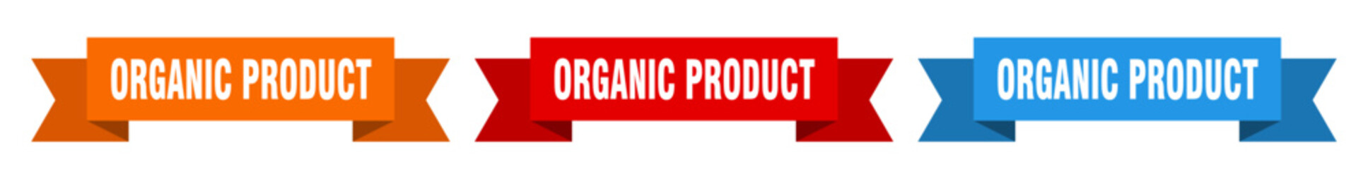 organic product ribbon. organic product isolated paper sign. banner