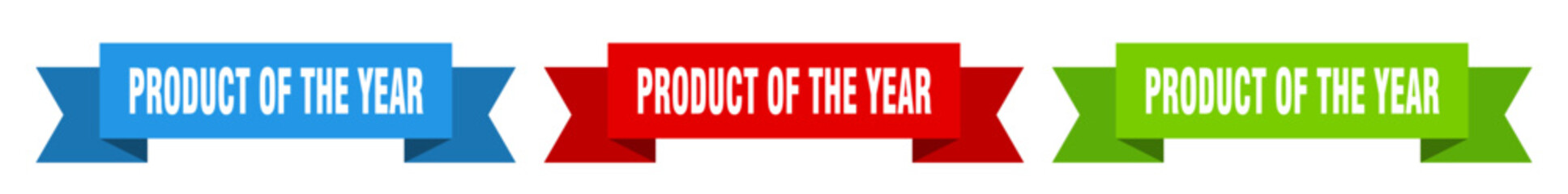 product of the year ribbon. product of the year isolated paper sign. banner