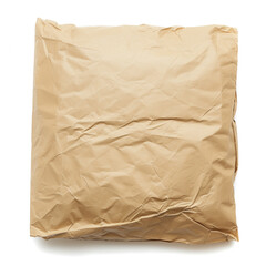 Square paper bag isolated on white сreated with Generative Ai