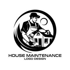 House Maintenance Vector Logo Design